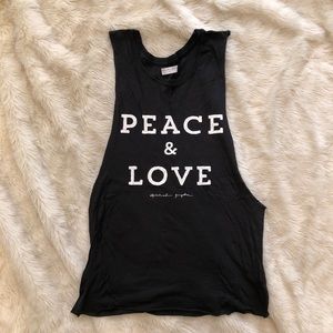 Spiritual Gangster Peace & Love Black Muscle Tank